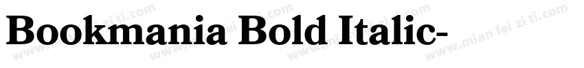 Bookmania Bold Italic字体转换